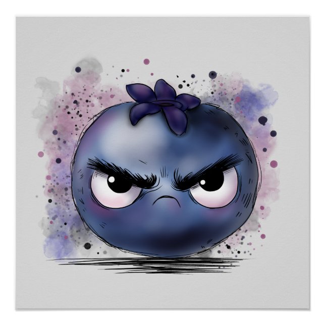 Póster Grumpy Blueberry (Anverso)