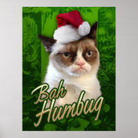 Grumpy Cat Merry Christmas / Bah Humbug