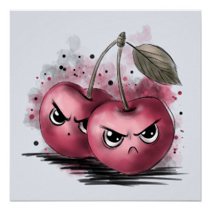Póster Grumpy Cherries