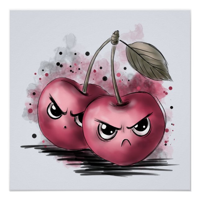 Póster Grumpy Cherries (Anverso)