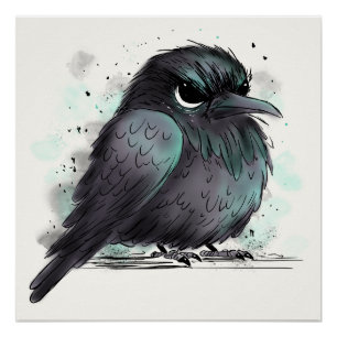 Póster Grumpy Crow
