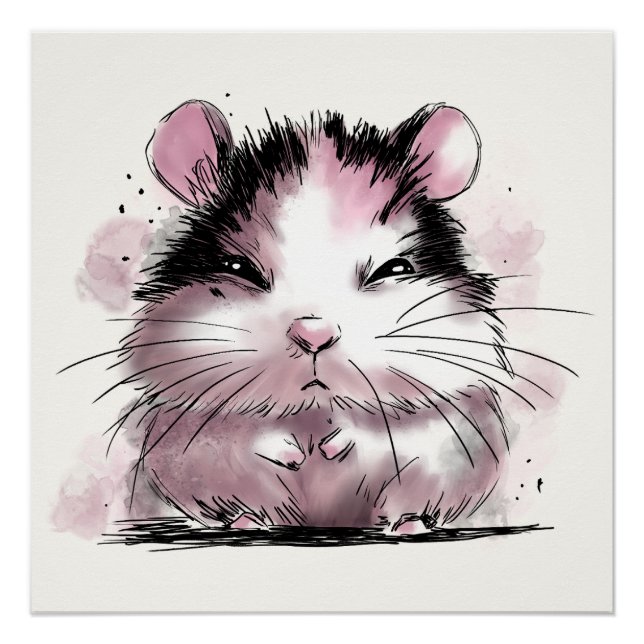 Póster Grumpy Hamster (Anverso)