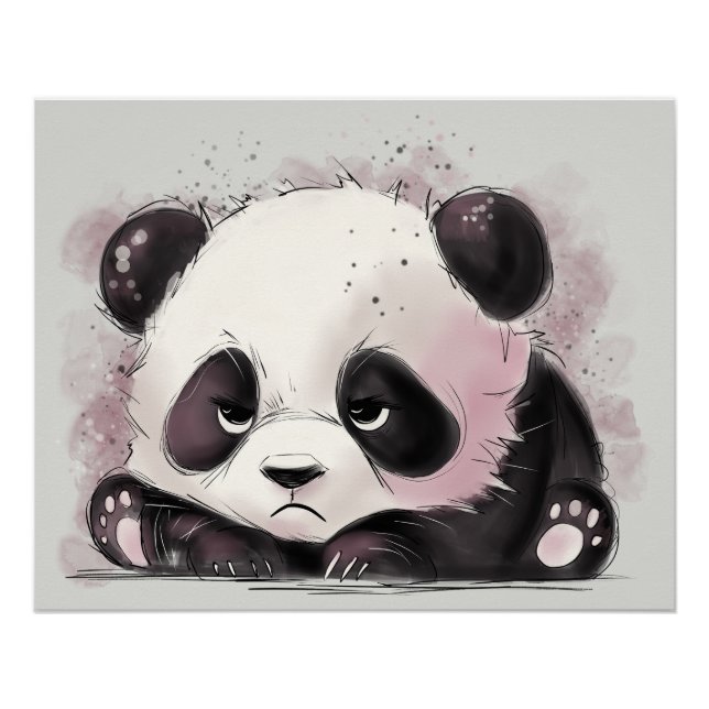 Póster Grumpy Panda (Anverso)