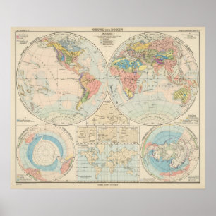 Póster Grund u Boden - mapa del atlas del suelo
