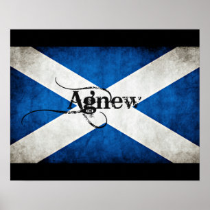 Póster Grunge Agnew Poster de bandera de Escocia