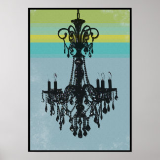Póster Grunge Chandelier