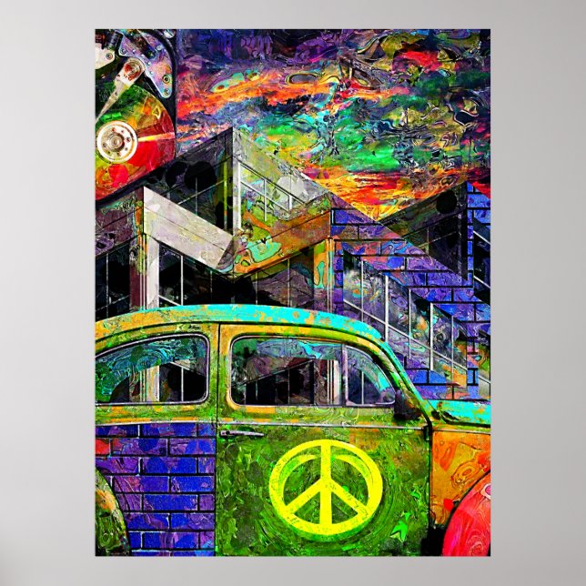 Póster Grunge Collage (Frente)