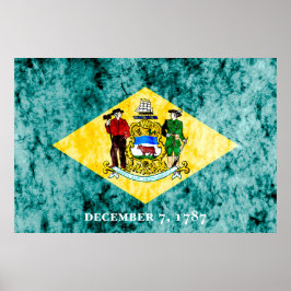 Póster Grunge de bandera de estado de eliminación