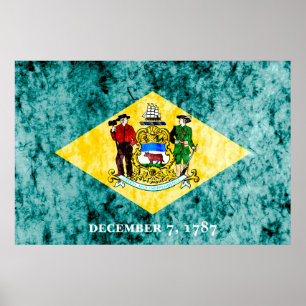 Póster Grunge de bandera de estado de eliminación