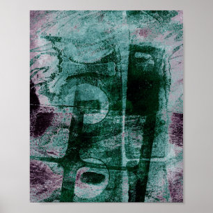 Póster Grunge de graffiti pintado   Moody Plum Purple Gre
