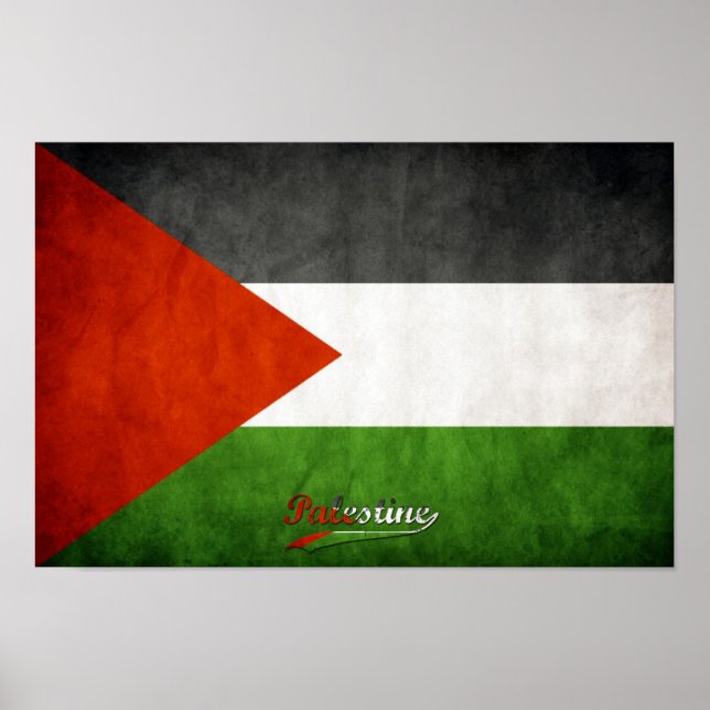 Póster Grunge de Palestina (Frente)