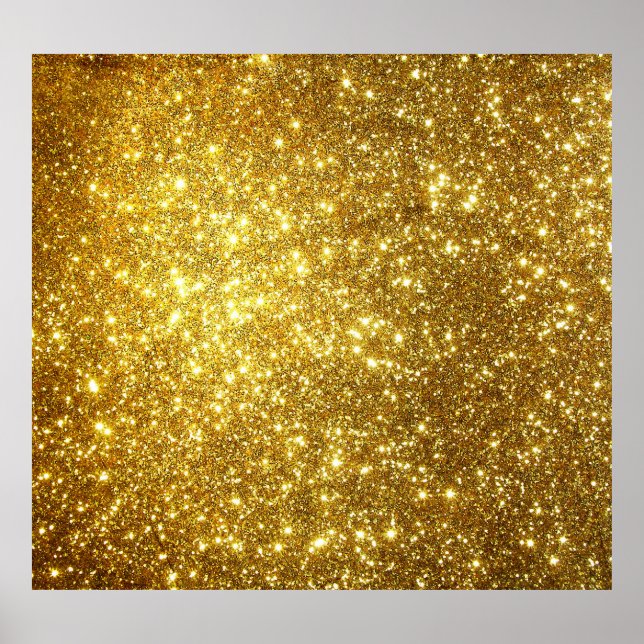 Póster Grunge dorado, ilustracion raster de alta resoluci (Frente)