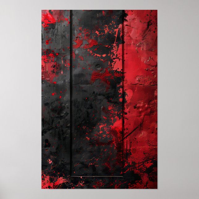 Póster Grunge gótico Vanta Poster negro y rojo (Frente)