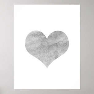 poster "Grunge Heart" - Decoración en la pared