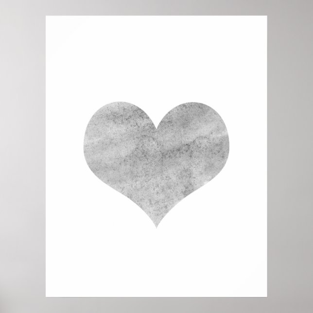 poster "Grunge Heart" - Decoración en la pared (Frente)