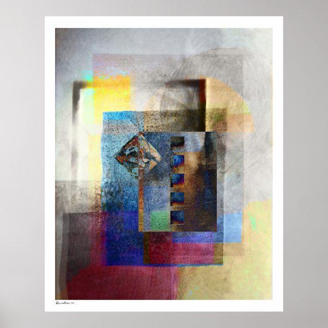 Póster Grunge industrial geométrico Art. 4 (Frente)