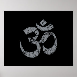 Póster Grunge OM Symbol Spirituality Yoga