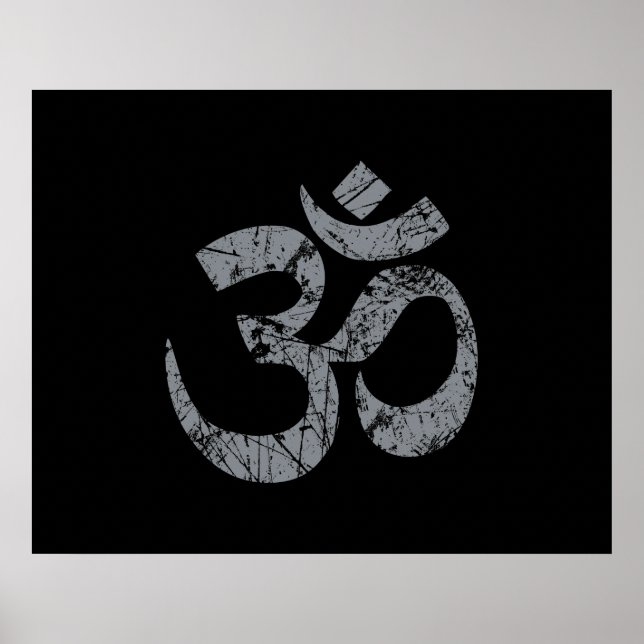 Póster Grunge OM Symbol Spirituality Yoga (Frente)