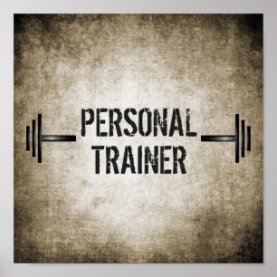 Póster Grunge Personal Trainer Poster