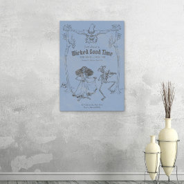 Póster Grunge Retro Black Halloween Party