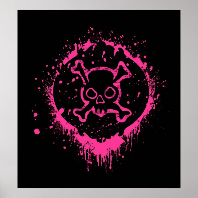 Póster Grunge skull (Frente)