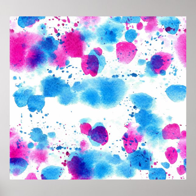 Póster Grunge Stains Textura de acuarela (Frente)