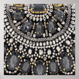 Póster grunge steampunk art deco negro plateado bohemio