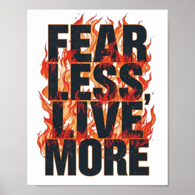 Póster Grunge Style Courage and Life Quote (Frente)