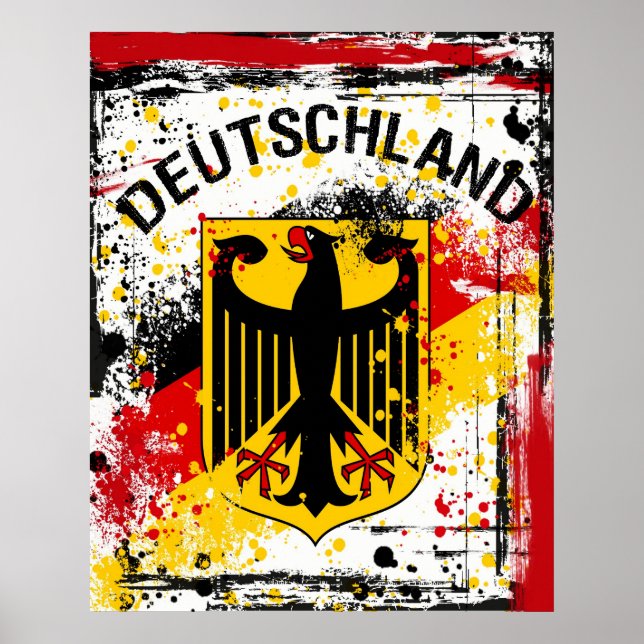 Póster Grunge Style Deutschland - Poster alemán (Frente)