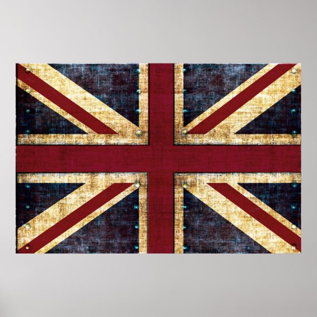 Póster Grunge union jack poster (Frente)