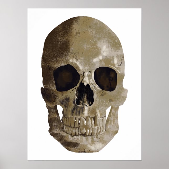 Póster Grungy Skull (Frente)