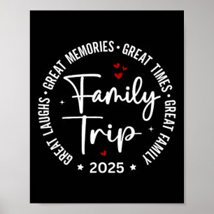 Póster Grupo coincidente de vacaciones de viaje familiar 