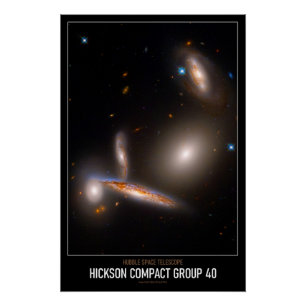 Póster Grupo compacto Hickson de alta resolución de astro