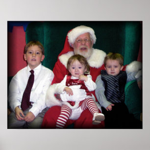Póster grupo con santa