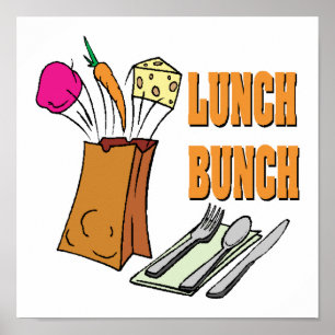 Póster grupo de almuerzo