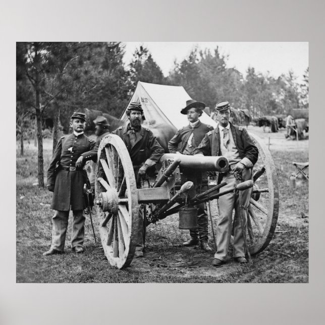 Póster Grupo de Artillería de Guerra Civil, años 1860 (Frente)