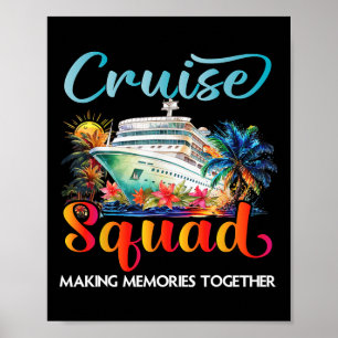 Póster Grupo de Crucero 2025 Amigos Familia Vacaciones Co