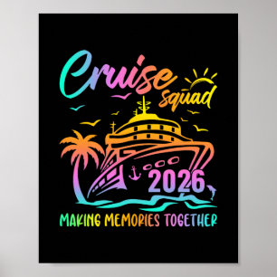 Póster Grupo de Crucero 2026 Familia Amigos Vacaciones Co