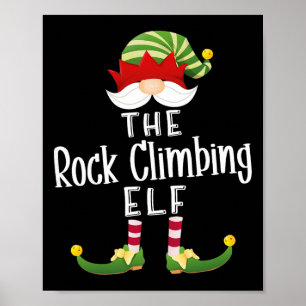 Póster Grupo de duendes de escalada en roca, pijama diver