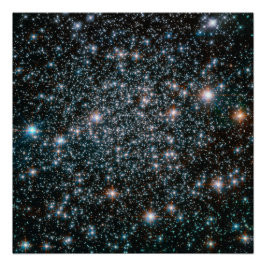 Póster Grupo de Estrellas Metalizado Pesadas de Hubble