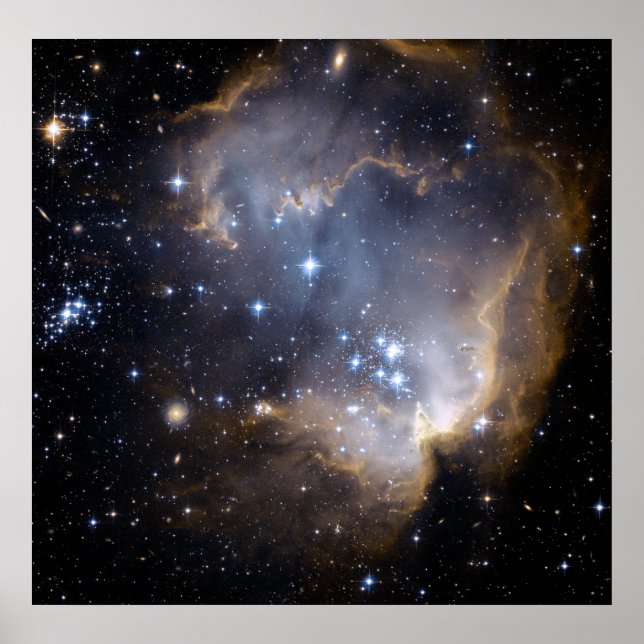 Póster Grupo de estrellas NGC 602. (Frente)