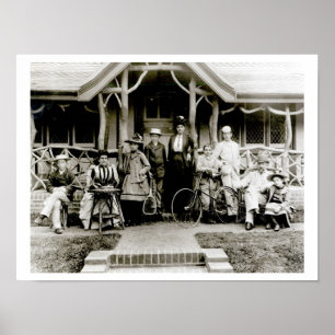 Póster Grupo de la Familia, c.1900 (foto b/w)