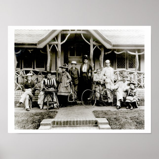 Póster Grupo de la Familia, c.1900 (foto b/w) (Frente)