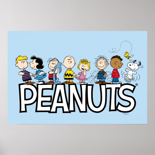 Póster Grupo de la Pandilla de Peanuts (Frente)