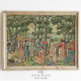 Póster Grupo de mujeres en un parque Pintura de época