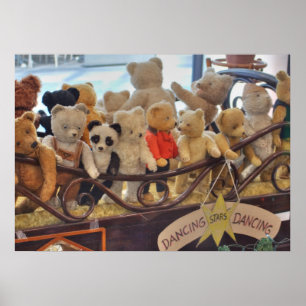 Póster Grupo De Osos De Teddy Antiguos