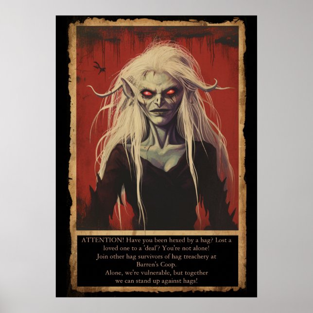 Póster Grupo de soporte anti-Hag - FanArt BG3 (Frente)