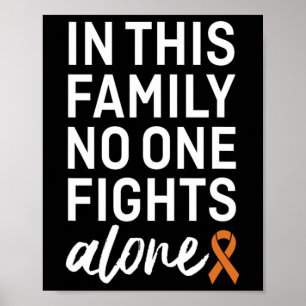 Póster Grupo de soporte de la familia Ribbon del Naranja
