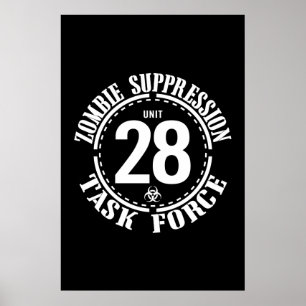 Póster Grupo de trabajo del zombi del Biohazard