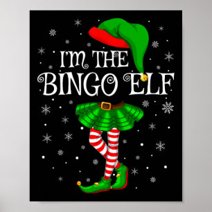Póster Grupo familiar coincidente soy el elfo de bingo na